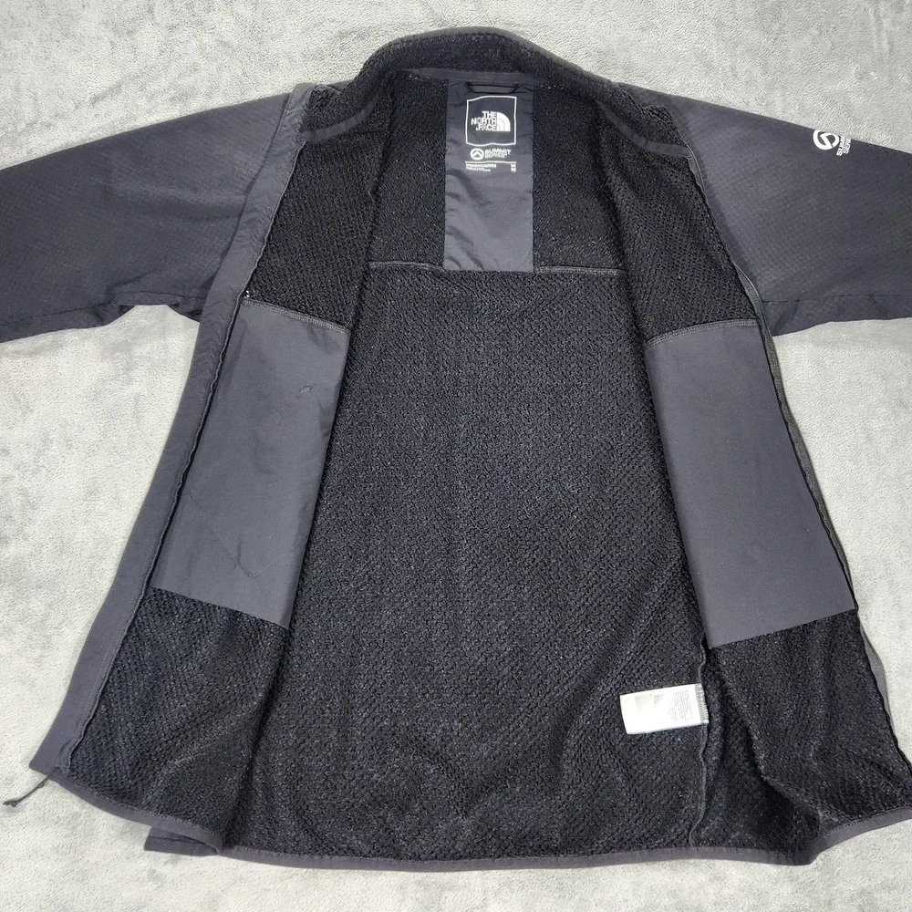 The North Face Jacket Mens Medium Black Summit Series Fleece Lined Softshell